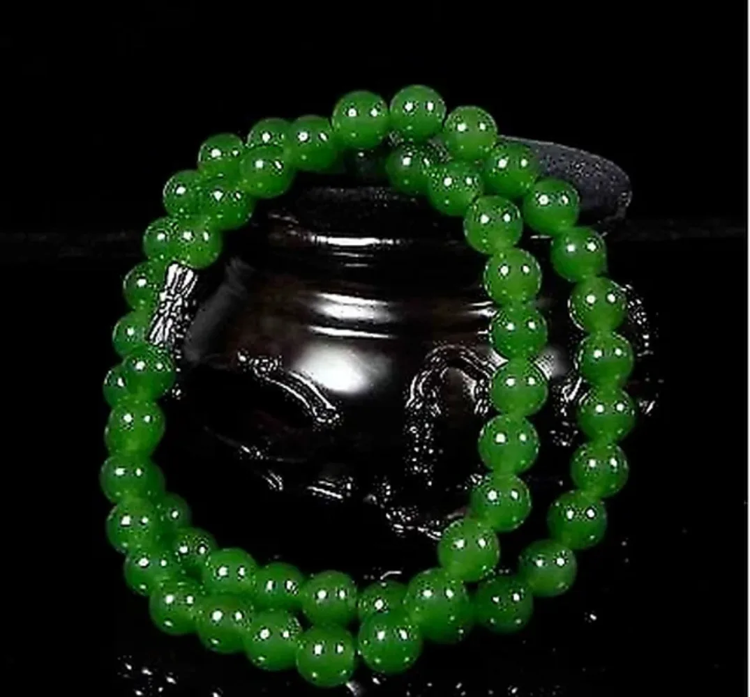 Men Accessories Usa - Genuine Natural Green Beads Necklace Chinese