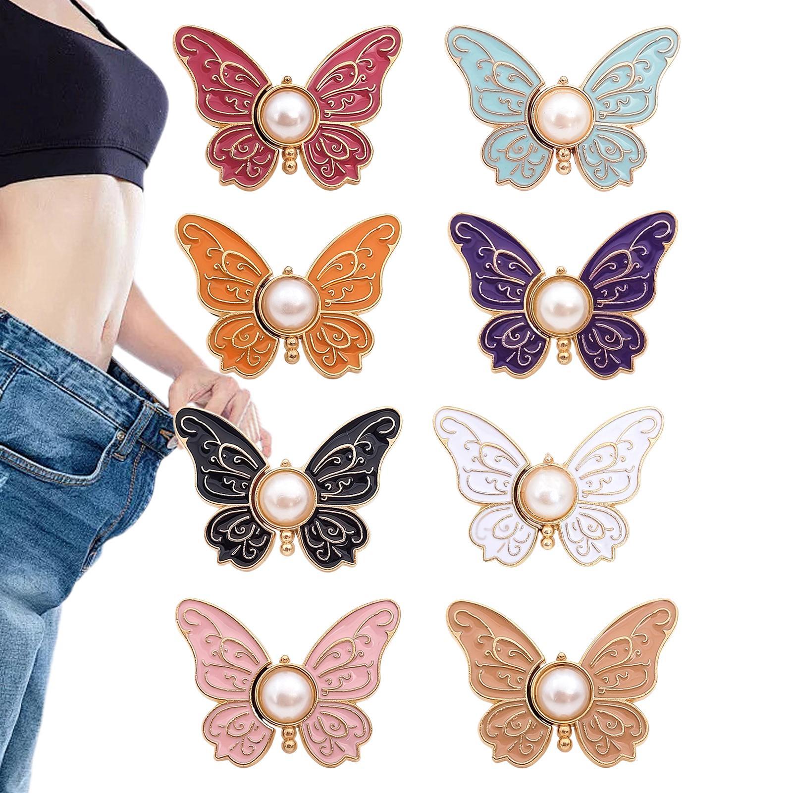 Men'S Accessories For Jeans - Butterfly Jeans Button 8 Pieces Adjustable
