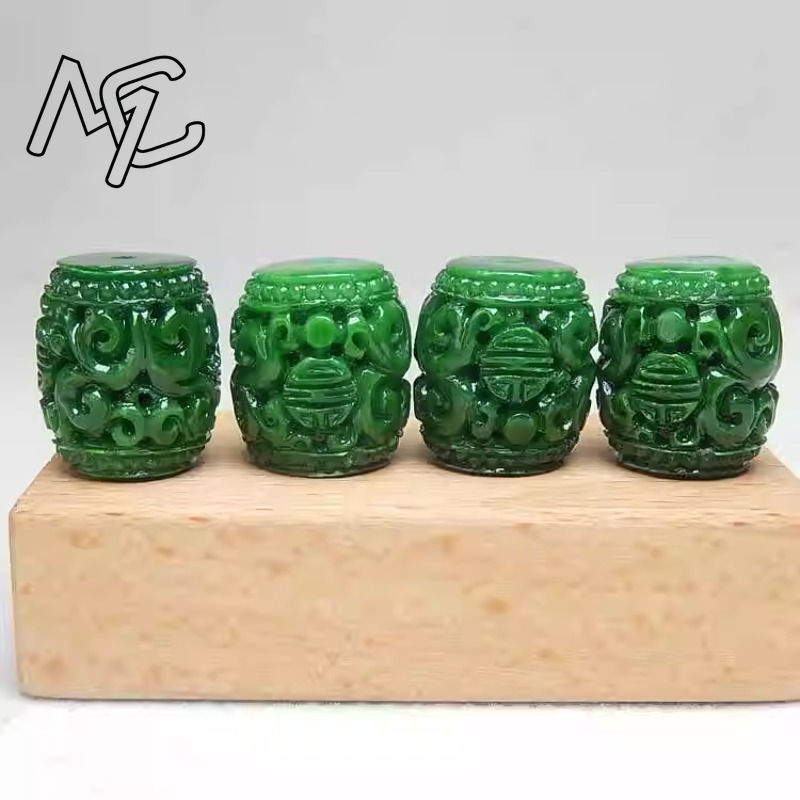 5pc Natural Green Jade Carving - Men Accessories Usa recension och pris