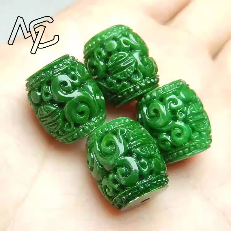 5pc Natural Green Jade Carving - Men Accessories Usa recension och pris