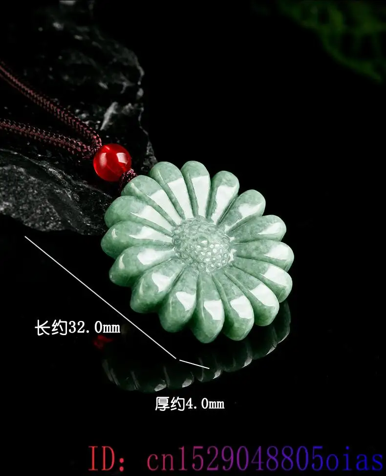 Green Jadeite Sunflower Pendan - Men Accessories Usa recension och pris