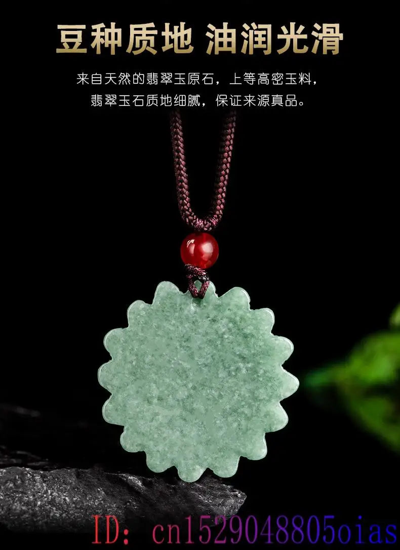 Green Jadeite Sunflower Pendan - Men Accessories Usa recension och pris