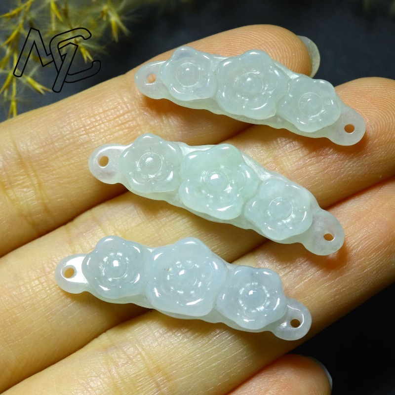 1pc Natural Jadeite Emerald Fl - Men Accessories Usa recension och pris