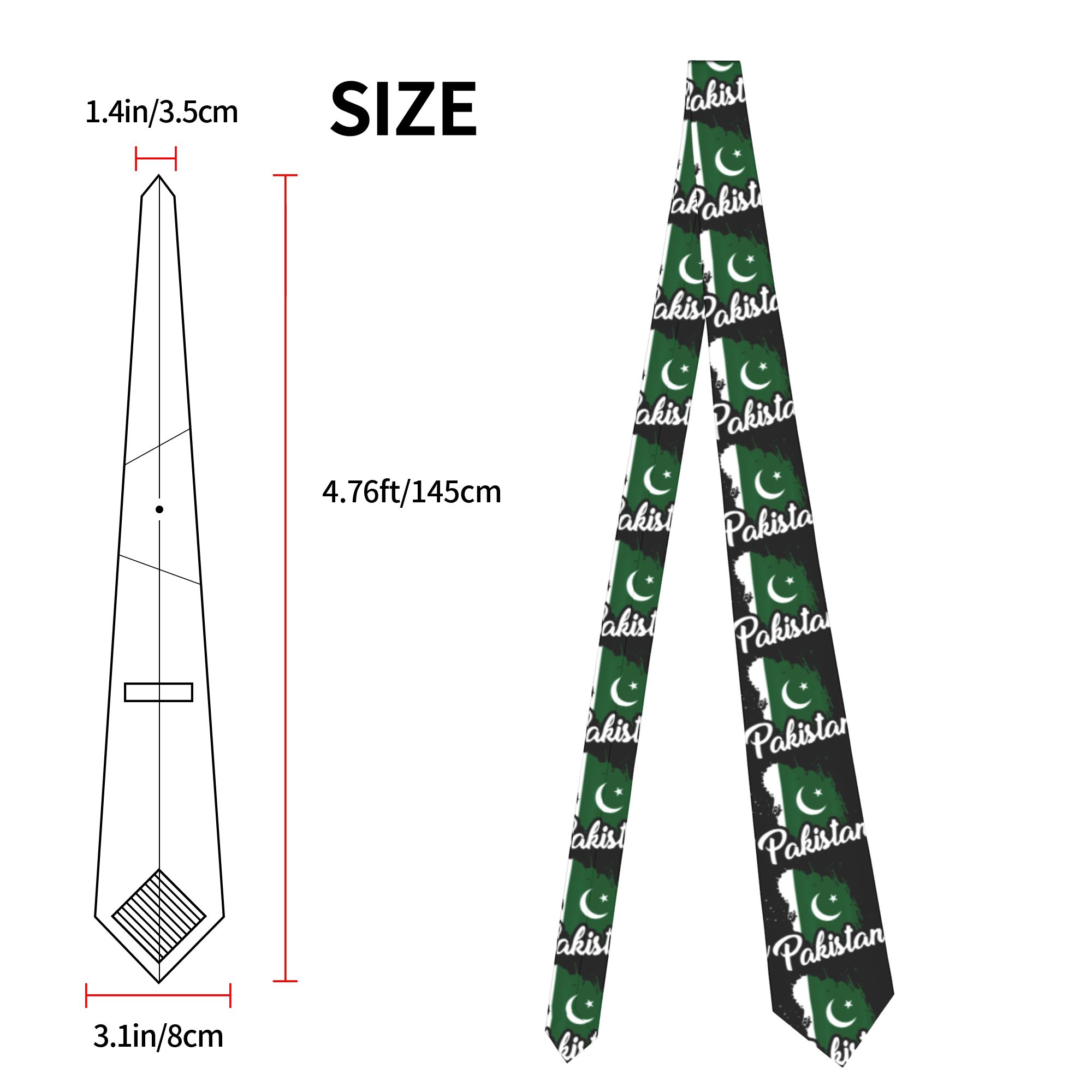 Men's Tie Pakistan Flag Pakist - Men Accessories In Pakistan recension och pris