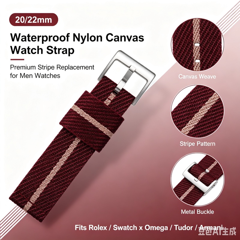 20/22mm Premium Waterproof Nyl - Men'S Accessories Armani recension och pris