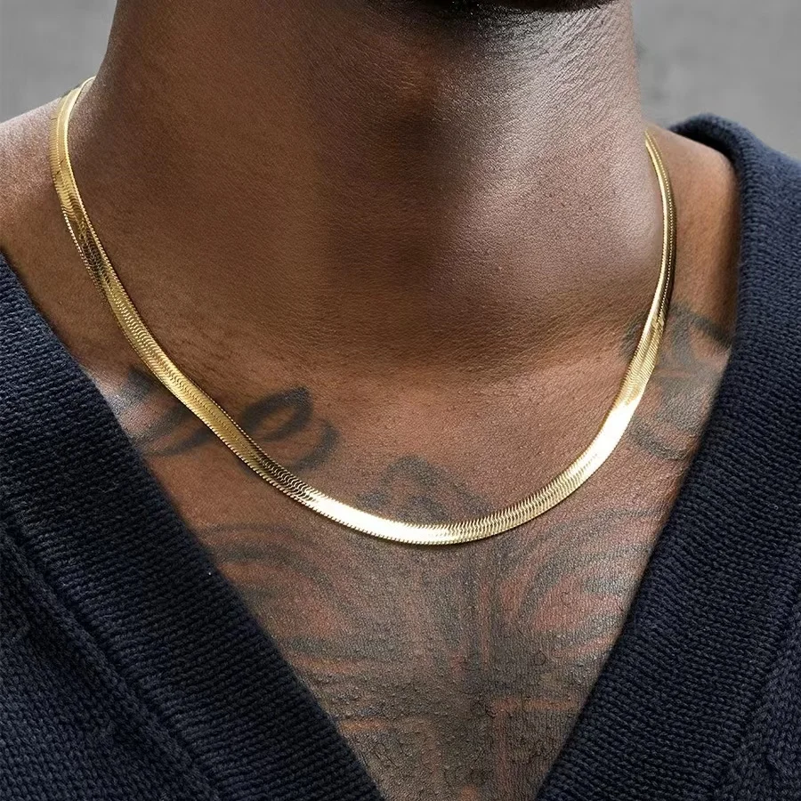 Men 925 sterling silver Gold 4 - Men'S Accessories Trending recension och pris