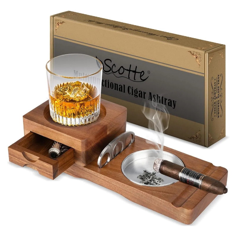 Ashtray Coaster Whiskey Glass  - Men Accessories Drawer recension och pris