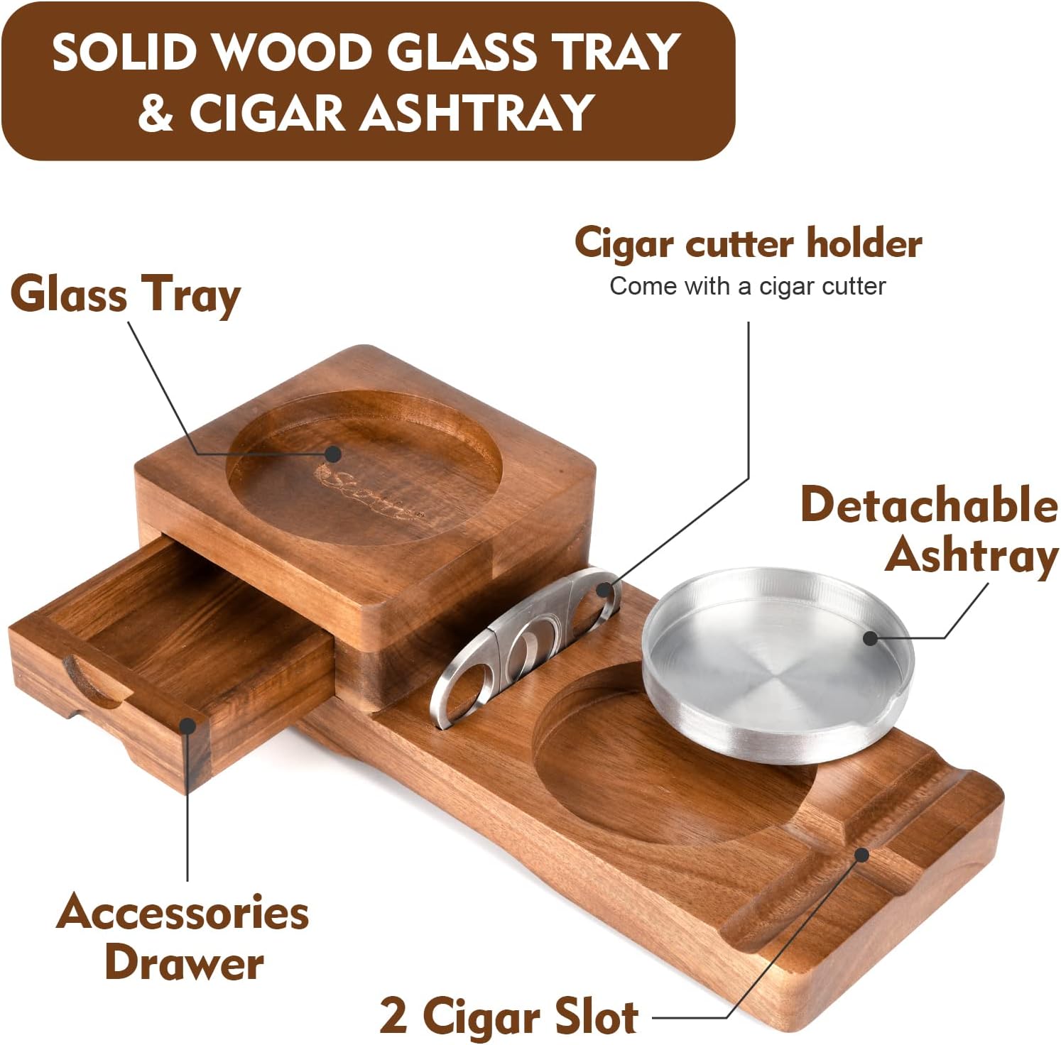 Ashtray Coaster Whiskey Glass  - Men Accessories Drawer recension och pris