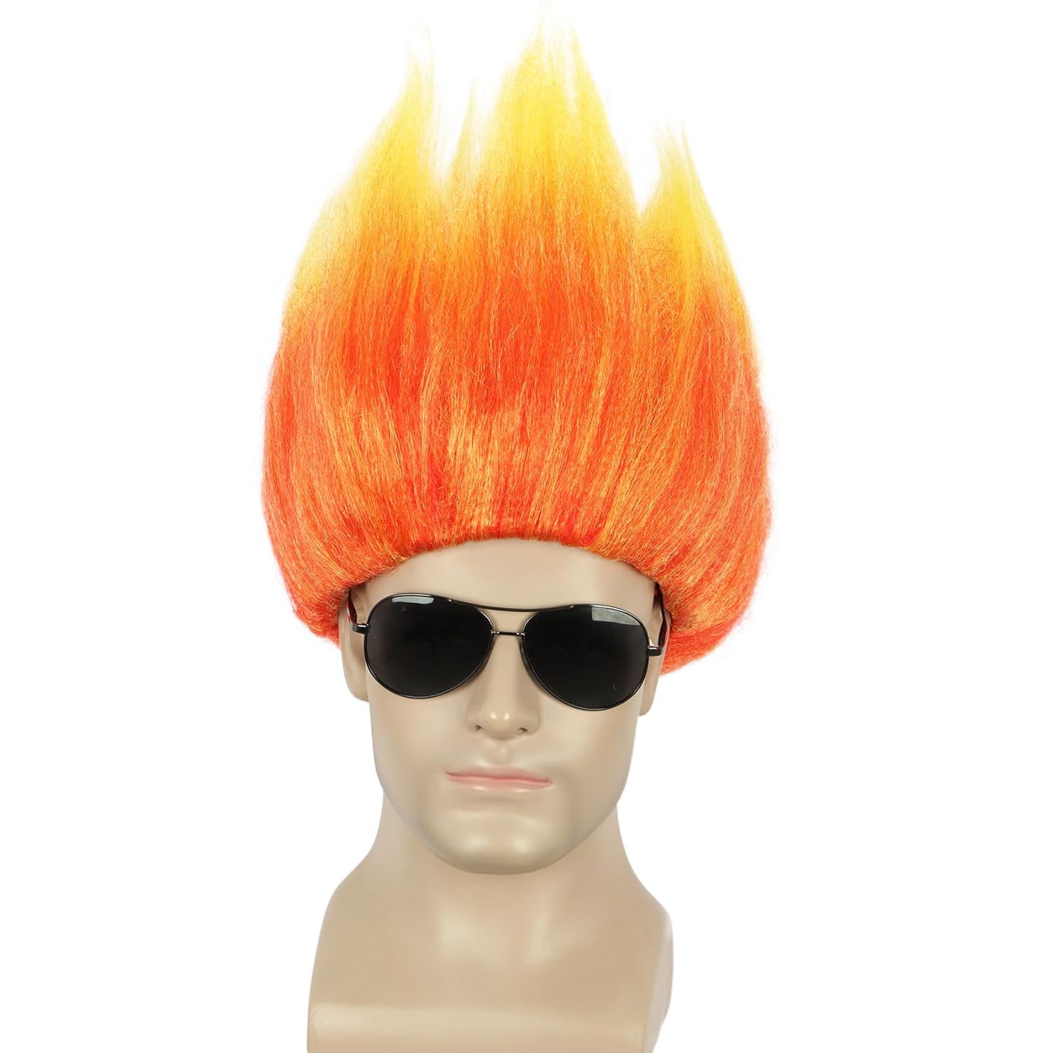 Short Orange Wig Spiky Anime W - Men Accessories Korea recension och pris