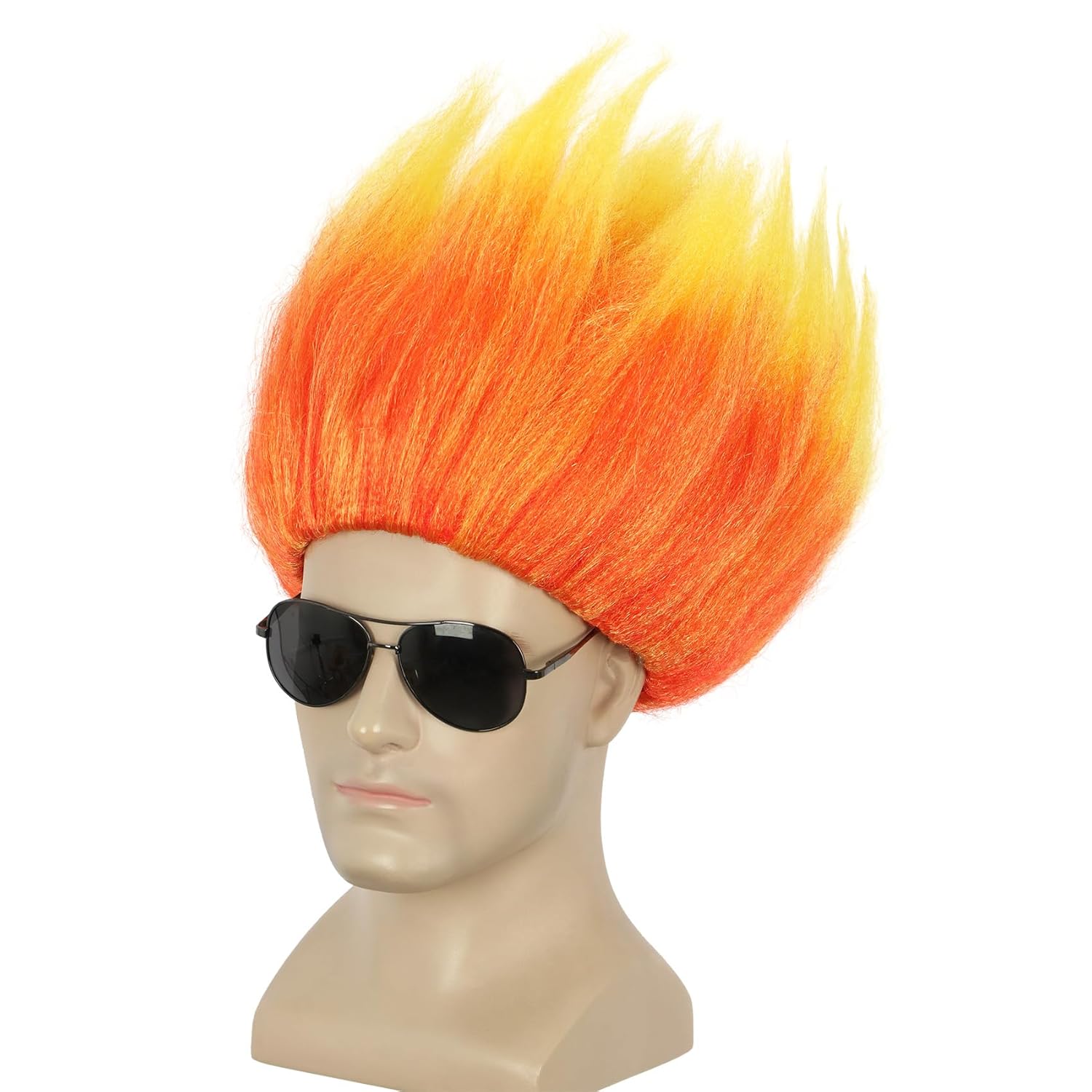 Short Orange Wig Spiky Anime W - Men Accessories Korea recension och pris