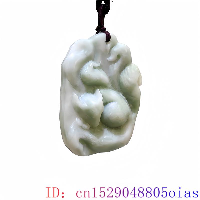 Natural Real Jade Fox Pendant  - Men Accessories Usa recension och pris